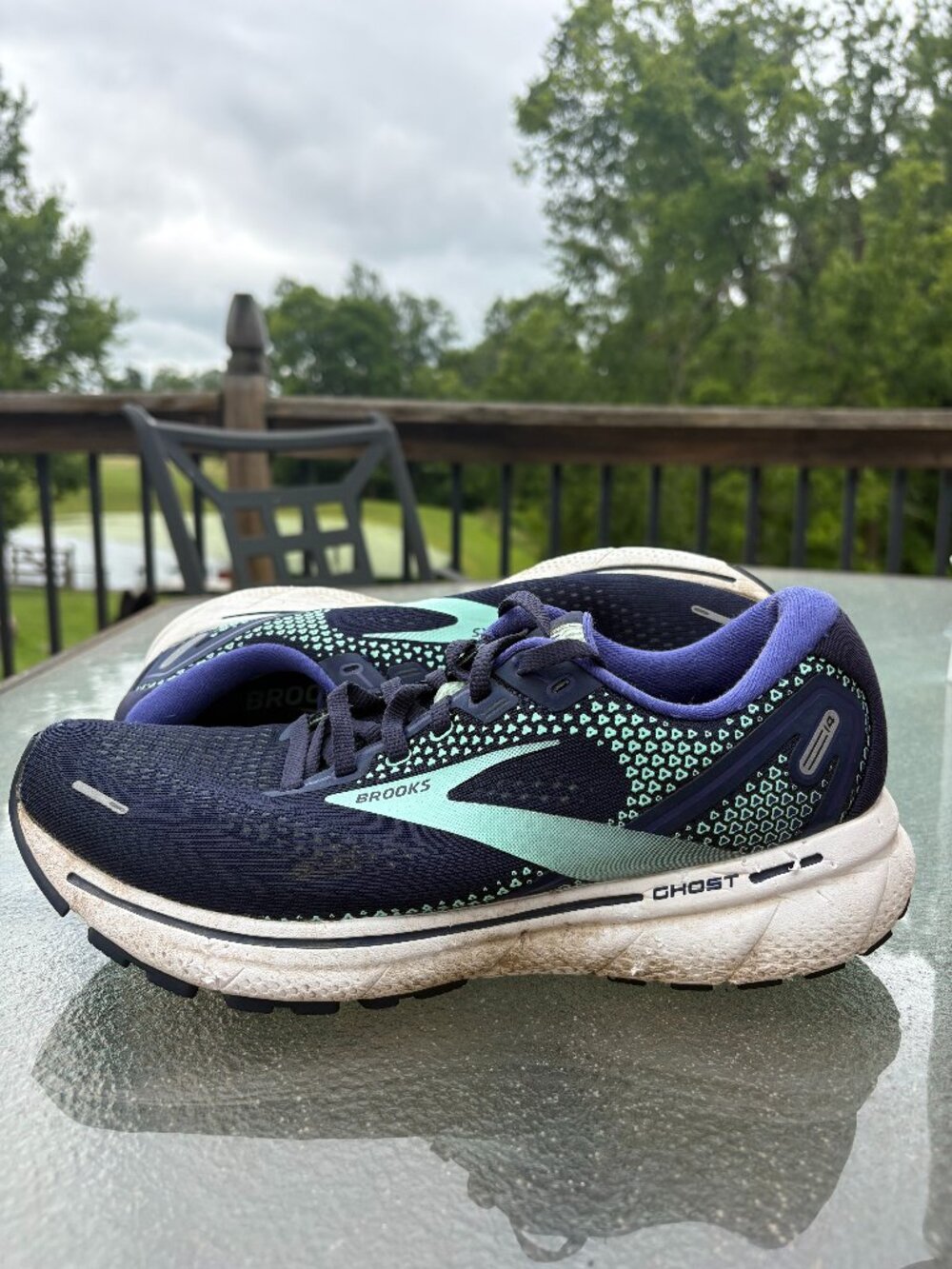 Womens Brooks Ghost 14 Blue Comfort Running Shoes Size 10 Model: 1203561B446